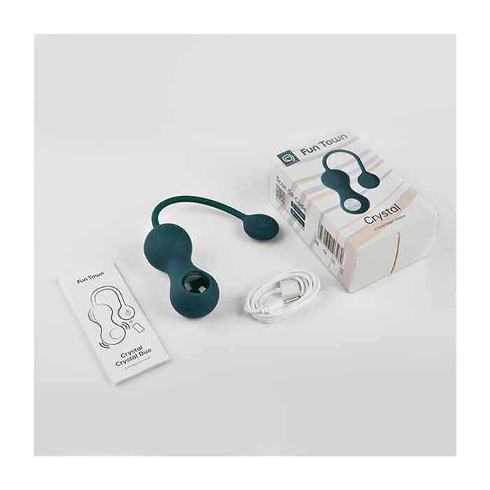 Peso para Pompoar em Silicone com 10 Modos de Vibração, Recarregável e App Control - Magic Motion Crystal Smart Kegel Vibrator | 8 x 3,3 cm - 5