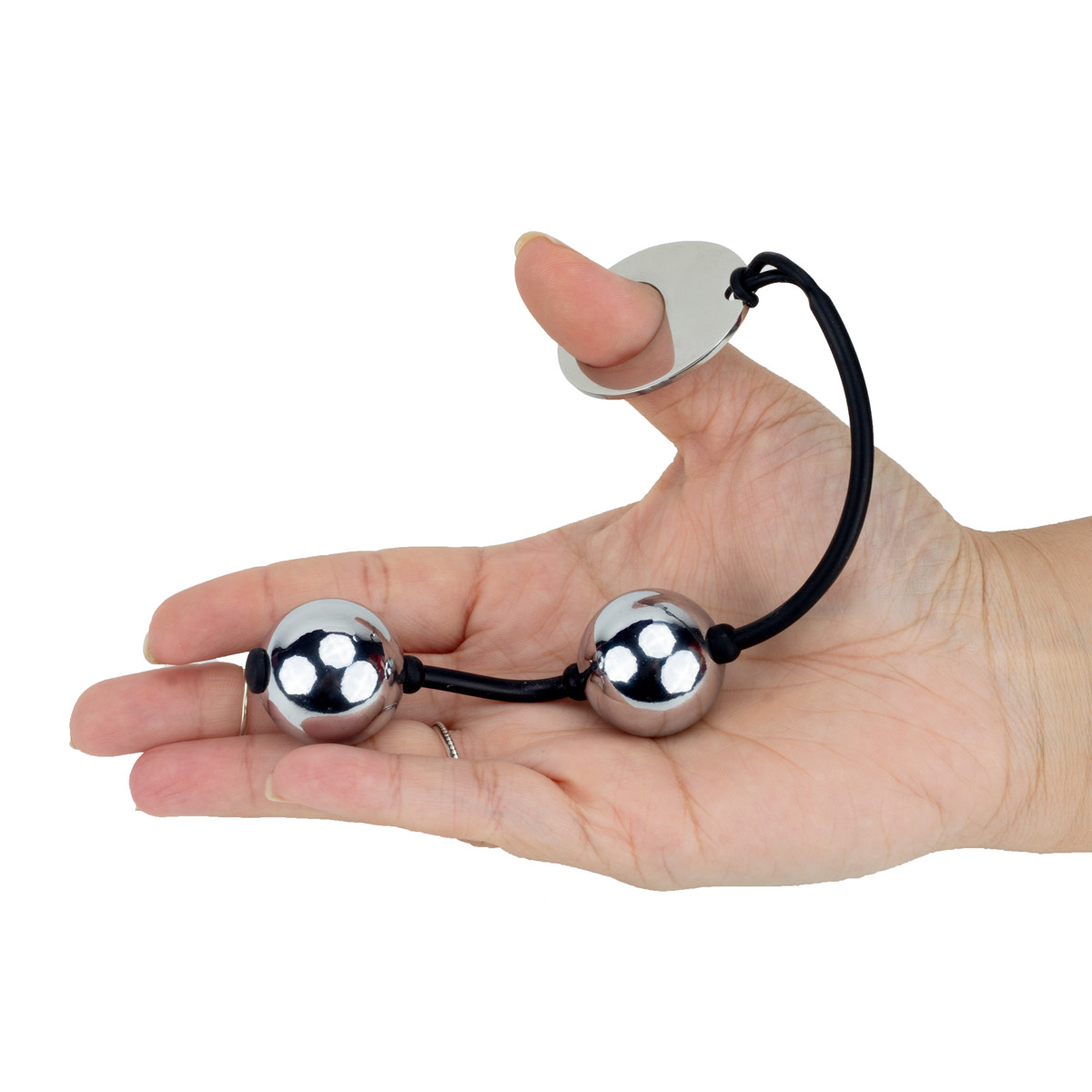 Esferas para Pompoarismo em Metal com Cordão de Silicone - Topo Toys | 188g - 4
