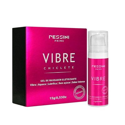 Gel de Massagem Eletrizante com Aquecimento - Pessini Vibre Chiclete | 15g