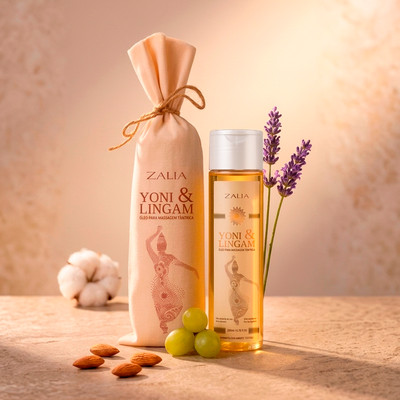 Óleo para Massagem Tântrica com Óleo de Semente de Uva - Pessini Yoni & Lingam | 200 ml