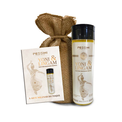 Foto 1 do produto Óleo para Massagem Tântrica com Óleo de Semente de Uva - Pessini Yoni & Lingam - 200 ml