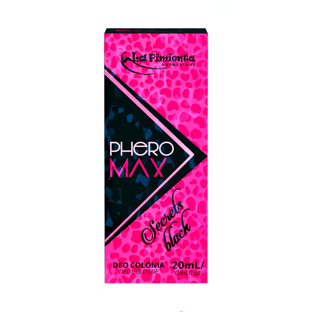 Deo Colônia com Feromônio Feminino - La Pimienta Phero Max Secrets Black | 20 ml - 3
