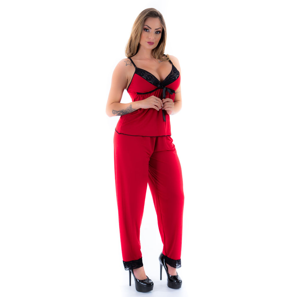 Pijama Melissa - Pimenta Sexy | Tamanho Único | Disponível em 3 Cores - 5