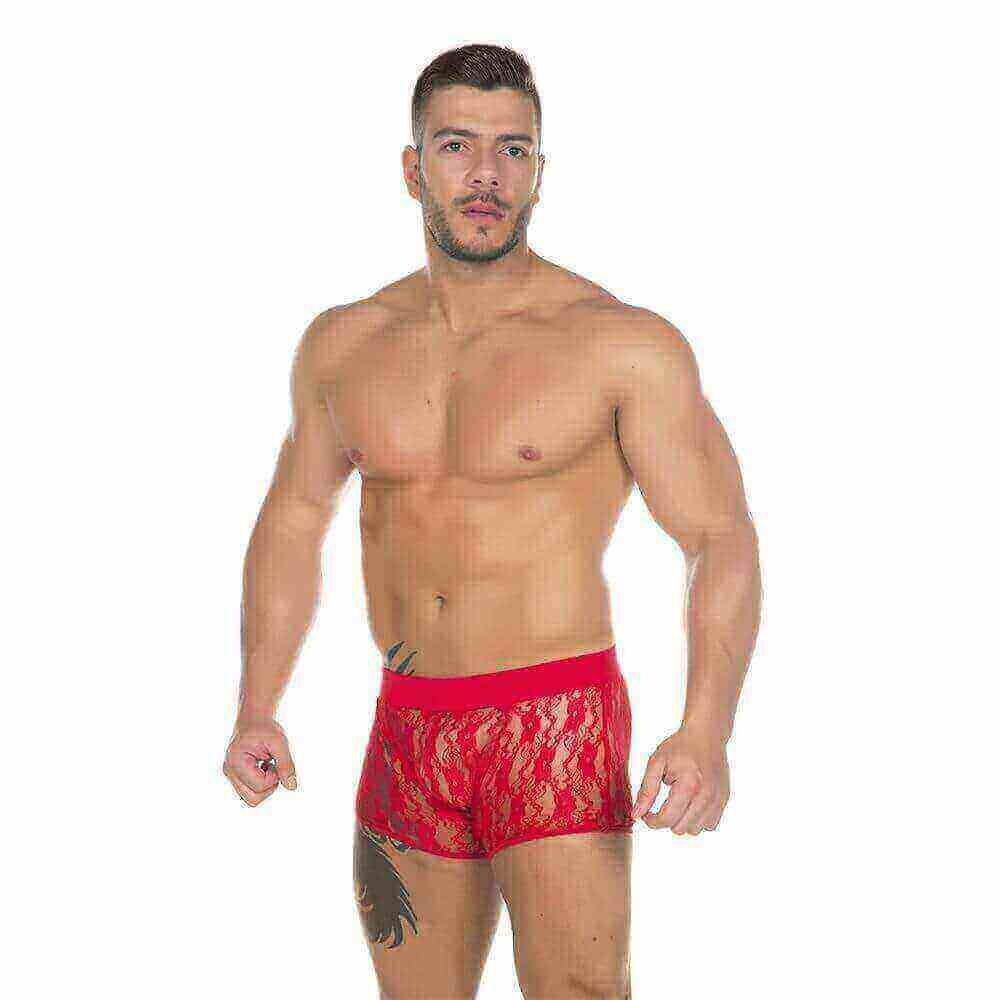 Pimenta Sexy - Cueca Boxer Renda - Tamanho Único | Disponível em 3 Cores - 3