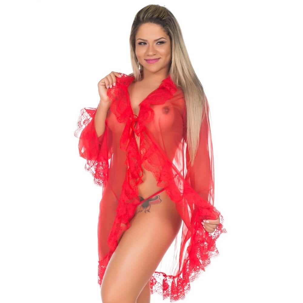 Lingerie Pimenta Sexy - Robe Tentação | Disponível em 3 Cores - 3