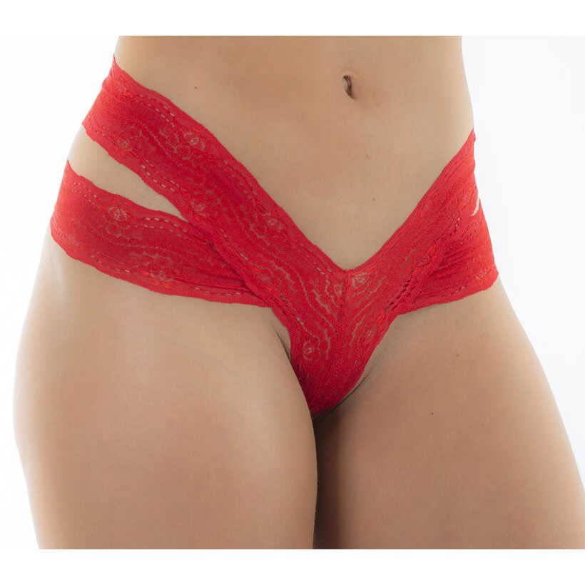 Pimenta Sexy - Tanga Chick em Renda - Tamanho Único | Disponível em 2 Cores - 5