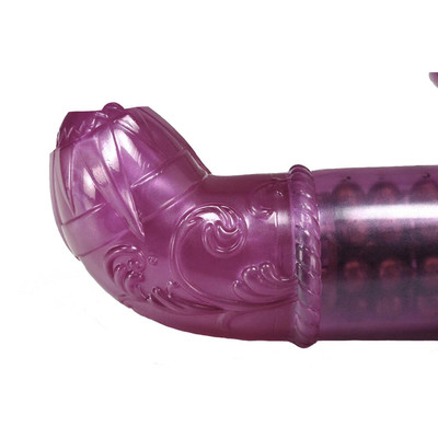 Foto 2 do produto Vibrador Rotativo com Estimulador Clitoriano e Ponto G, Possui 7 Modos de Vibração e 5 de Rotação - Pirates Janine's Cannon Fire - 25 x 4 cm