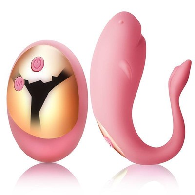 Vibrador de Casal Flexível em Formato de Tubarão com 10 Modos de Vibração, Controle Remoto sem Fio e Recarregável | Disponível em 3 Cores