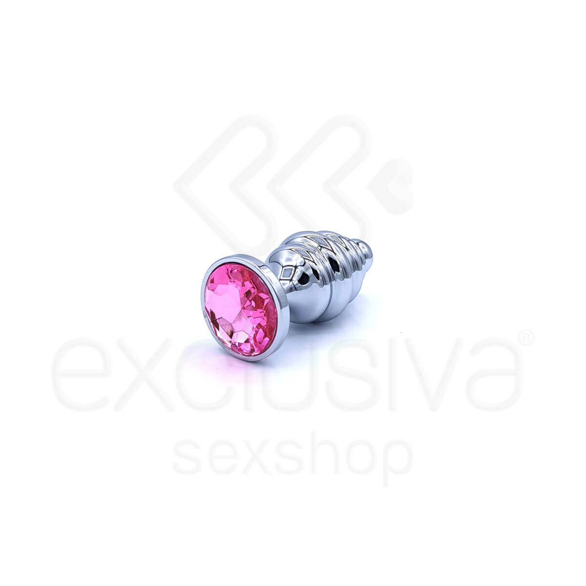 Pleasure Dreams - Plug Anal Escalonado em Aço com Joia - Tamanho: P | Cor: Rosa - 1
