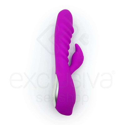 Foto 1 do produto Vibrador Flexível Estimulador de Ponto G e Clítoris em Silicone Macio com 6 Modos de Vibrações e Função de Auto Aquecimento - 19,5 x 3,7 cm | Cor: Roxo