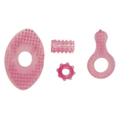 Foto 1 do produto Pleasure Rings Collection - Kit com 4 Anéis Penianos em Silicone à Prova D'Água