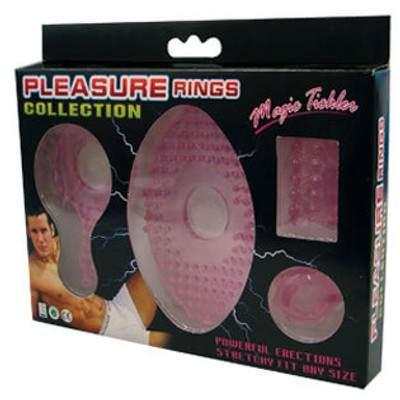 Foto 2 do produto Pleasure Rings Collection - Kit com 4 Anéis Penianos em Silicone à Prova D'Água