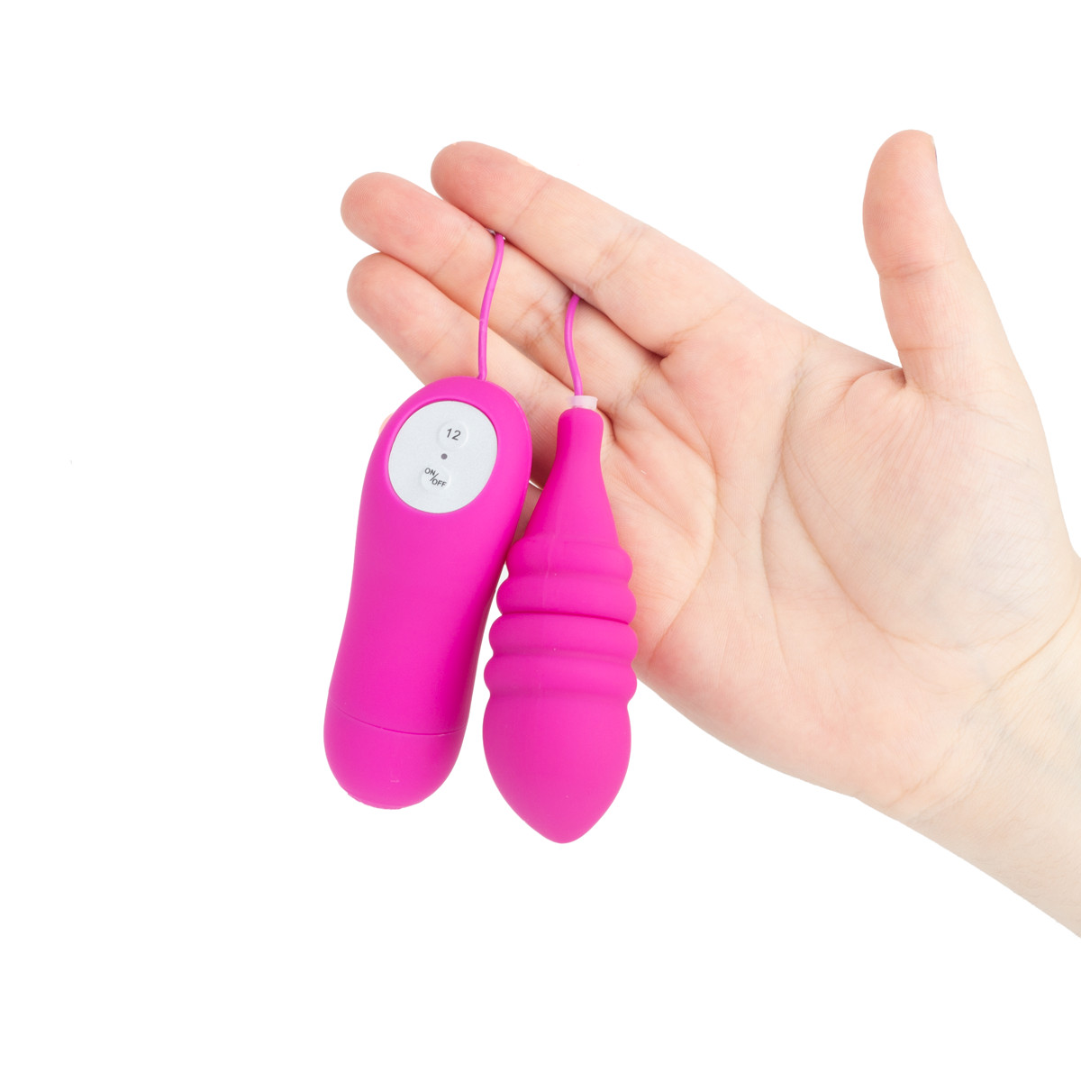 Cápsula Vibratória com 12 Modos de Vibrações, Controle Remoto com Fio e Texturas Anelares - Pleasure Shell | 8,8 x 3,1 cm - 4