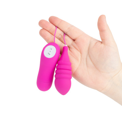 Cápsula Vibratória com 12 Modos de Vibrações, Controle Remoto com Fio e Texturas Anelares - Pleasure Shell | 8,8 x 3,1 cm
