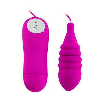 Cápsula Vibratória com 12 Modos de Vibrações, Controle Remoto com Fio e Texturas Anelares - Pleasure Shell | 8,8 x 3,1 cm