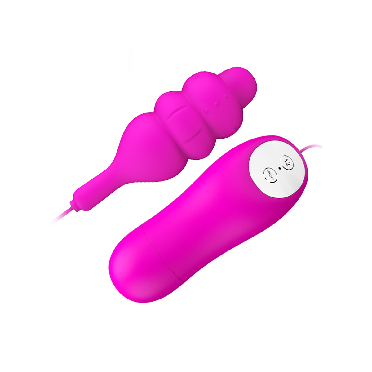 Cápsula Vibratória Escalonada com 12 Modos de Vibrações e Controle Remoto com Fio - Pleasure Shell | 9,7 x 3,4 cm - 2