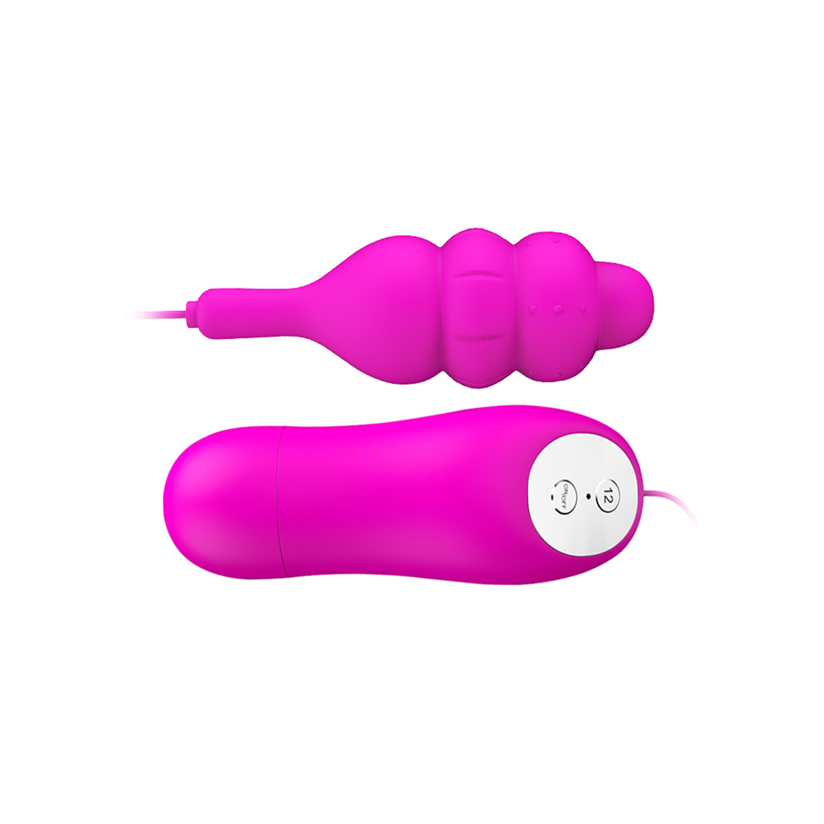 Cápsula Vibratória Escalonada com 12 Modos de Vibrações e Controle Remoto com Fio - Pleasure Shell | 9,7 x 3,4 cm - 3