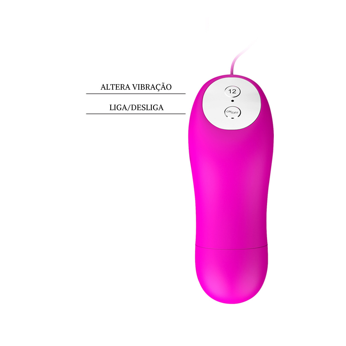 Cápsula Vibratória Escalonada com 12 Modos de Vibrações e Controle Remoto com Fio - Pleasure Shell | 9,7 x 3,4 cm - 4