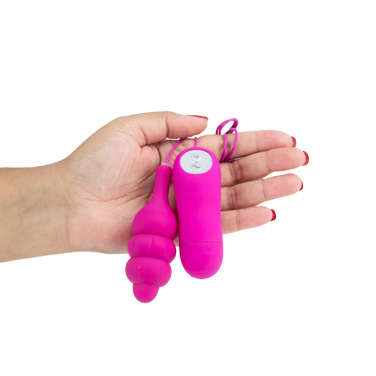 Cápsula Vibratória Escalonada com 12 Modos de Vibrações e Controle Remoto com Fio - Pleasure Shell | 9,7 x 3,4 cm - 6