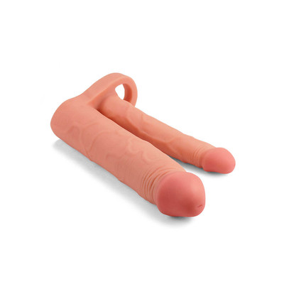 Foto 3 do produto Pleasure X-Tender Series - Capa Peniana Extensora com Preenchimento, Pênis para Dupla Penetração e Anel Escrotal