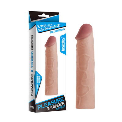 Capa Peniana Extensora em TPE Ultra Macio com Preenchimento na Ponta - Pleasure X-Tender Series | 17 x 4 cm | Disponivel em 2 Cores