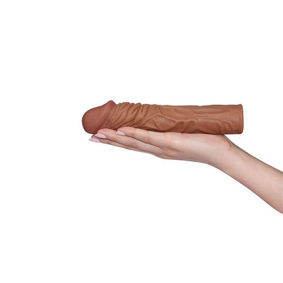 Capa Peniana Extensora em TPE Ultra Macio com Glande Definida Preenchida e Veias Salientes - Pleasure X-Tender Series | 19,5 x 4 cm | Disponível em 2 Cores