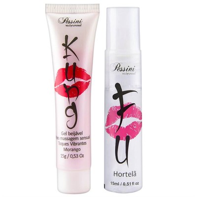 Foto 2 do produto Plics Kung Fu - Kit Para Sexo Oral com Gel Beijável e Aromatizante Bucal - Contém: 15 g e 15 ml