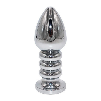 Foto 2 do produto Plug Anal em Aço com Cristal Brilhante na Base - 8,9 x 4,3 cm | Cor: Roxo