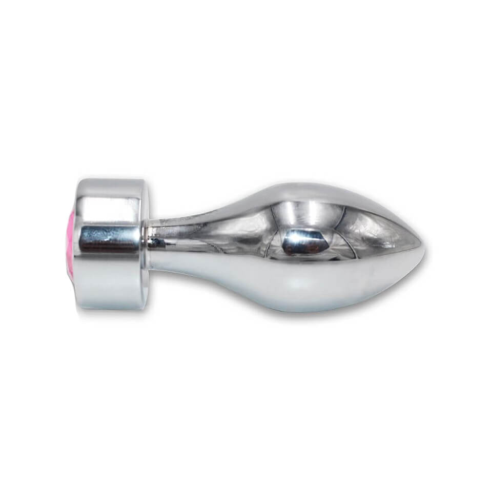 Plug Anal em Aço com Cristal Brilhante Tamanho P - Lust Metal Hive Pug | 7,8 x 2,9 cm | Disponível em 4 Cores - 4