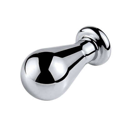 Foto 3 do produto Plug Anal em Aço com Forma Oval e Joia na Base - 7,5 x 6,3 cm | Cor: Rosa