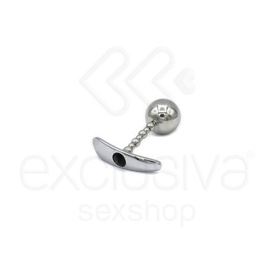 Foto 8 do produto Plug Anal em Aço com Haste Escalonada, Bola e Joia - 7,3 x 3,2 x 0,8 cm | Disponível em 6 Cores