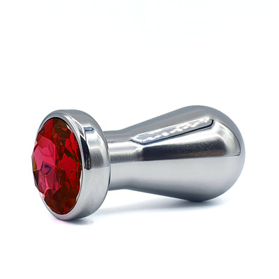 Foto 2 do produto Plug Anal em Aço Inoxidável com Detalhe de Joia na Base - 6,8 x 3,9 cm | Disponível em 5 Cores