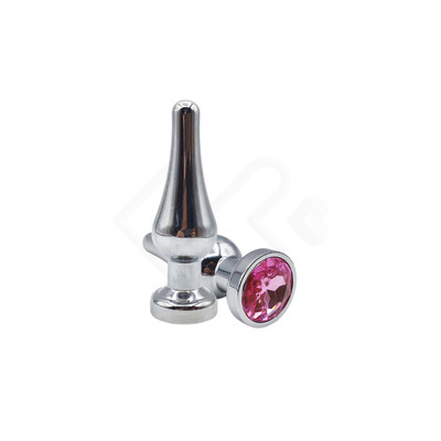 Foto 1 do produto Plug Anal em Aço Inoxidável com Detalhe de Joia na Base - Sexy Import | Tamanho: P | Disponível em 5 Cores