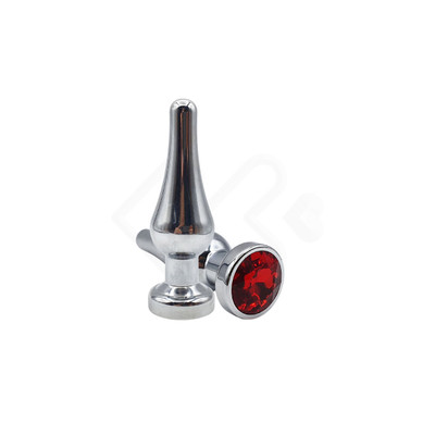 Foto 5 do produto Plug Anal em Aço Inoxidável com Detalhe de Joia na Base - Sexy Import | Tamanho: P | Disponível em 5 Cores