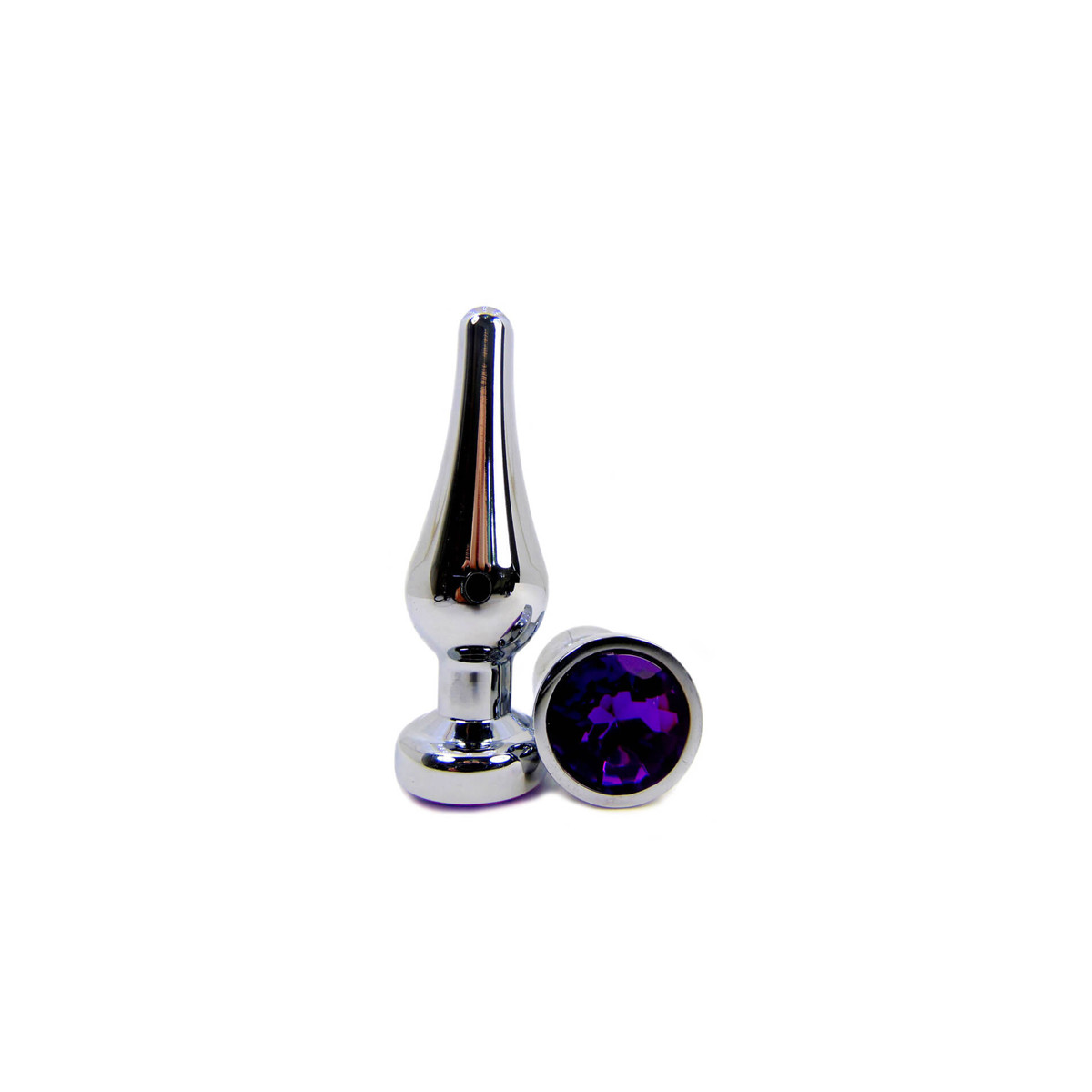 Plug Anal em Aço Inoxidável com Detalhe de Joia na Base - Sexy Import | Tamanho: P | Disponível em 5 Cores - 8