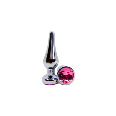 Foto 9 do produto Plug Anal em Aço Inoxidável com Detalhe de Joia na Base - Sexy Import | Tamanho: P | Disponível em 5 Cores