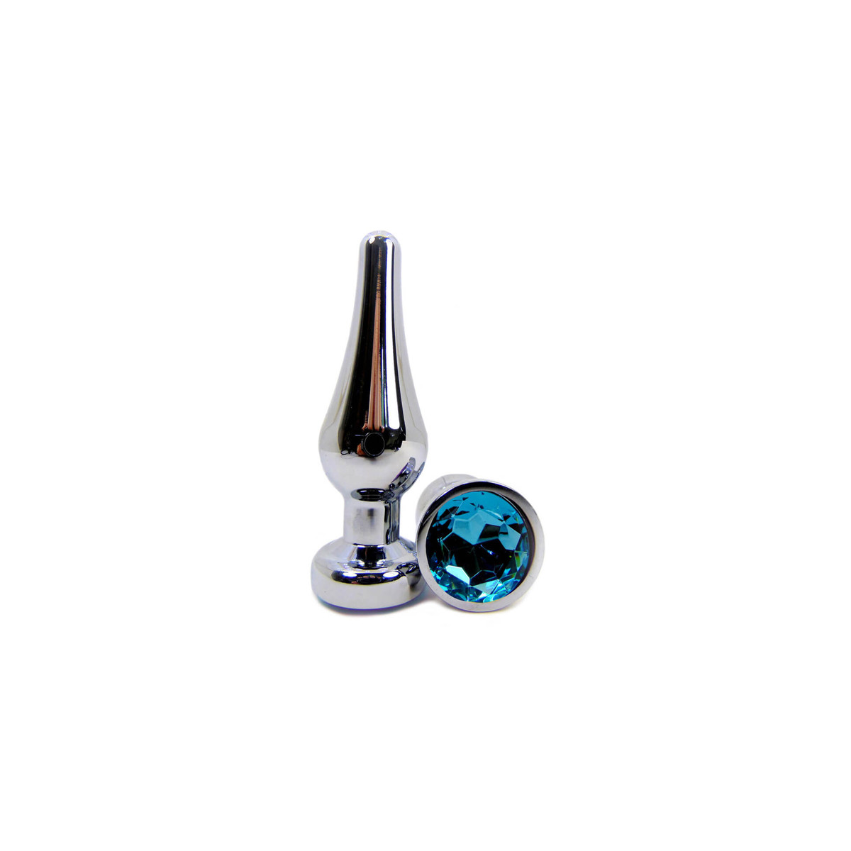 Plug Anal em Aço Inoxidável com Detalhe de Joia na Base - Sexy Import | Tamanho: P | Disponível em 5 Cores - 10