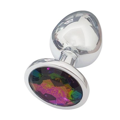 Foto 3 do produto Plug Anal em Aço Inoxidável com Joia - Sexy Import | 4,7 x 2,7 cm | Disponível em 11 Cores