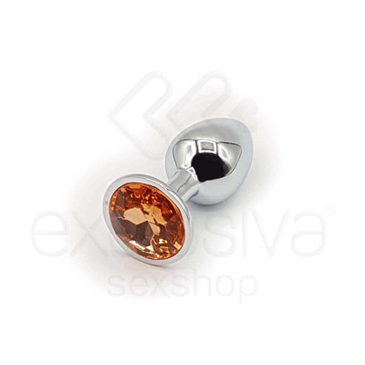 Foto 8 do produto Plug Anal em Aço Inoxidável com Joia - Sexy Import | 4,7 x 2,7 cm | Disponível em 11 Cores