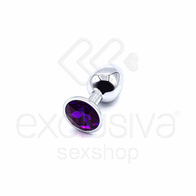 Foto 10 do produto Plug Anal em Aço Inoxidável com Joia - Sexy Import | 4,7 x 2,7 cm | Disponível em 11 Cores