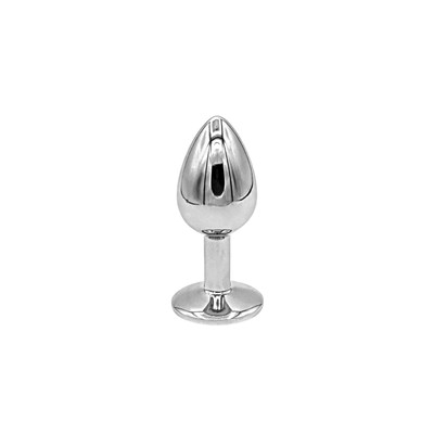 Plug Anal Tamanho "M" em Aço Inoxidável com Joia - Sexy Import | 7 x 3,3 cm | Disponível em 10 Cores