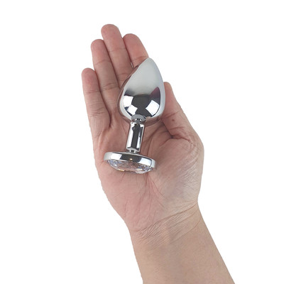 Plug Anal "G" em Aço Inoxidável com Joia - Sexy Import | 8 x 4 cm | Disponível em 10 Cores