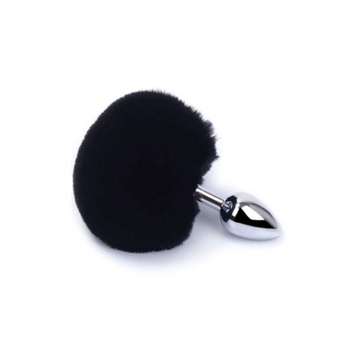 Foto 1 do produto Plug Anal Tamanho "P" em Metal com Pompom de Pelúcia - 6 x 2,6 cm | Disponível em 4 Cores