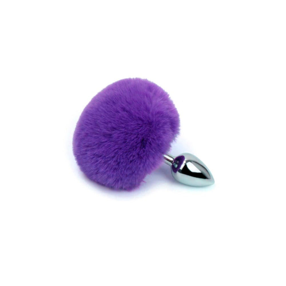 Plug Anal Tamanho "P" em Metal com Pompom de Pelúcia - 6 x 2,6 cm | Disponível em 4 Cores - 4