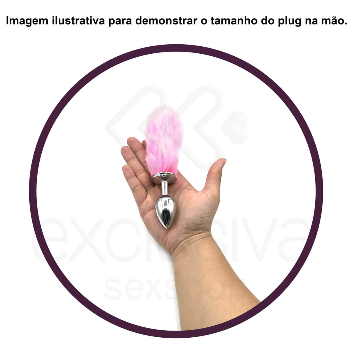 Plug Anal em Aço Inoxidável com Rabo de Raposa Artificial - Tamanho: P | Disponível em 5 Cores - 6