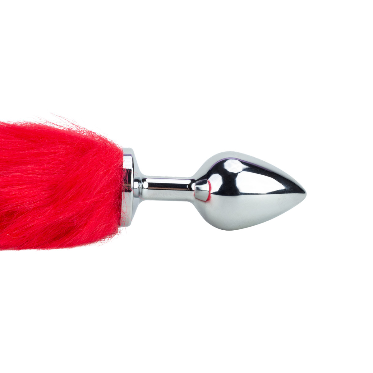 Plug Anal em Aço Tamanho "M" com Rabo de Raposa - SI | 7,2 x 3,4 cm | 39 cm - 4