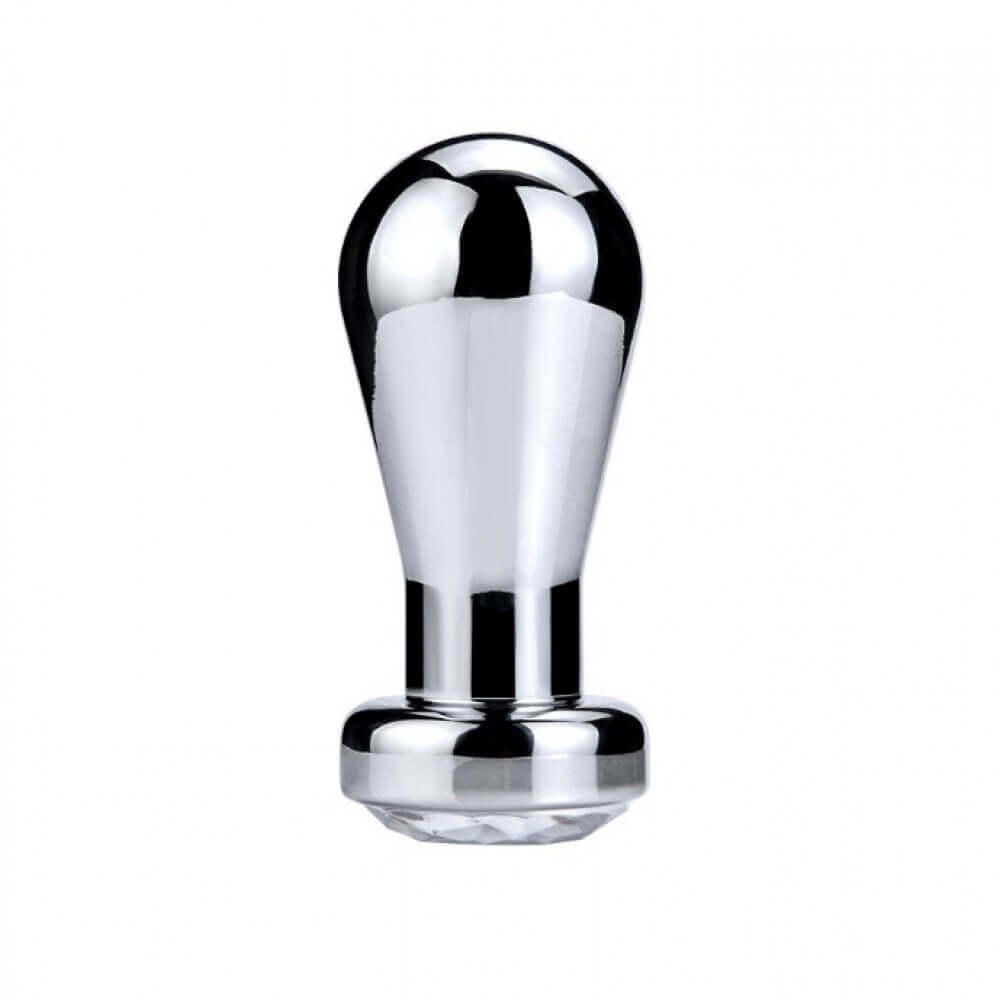 Plug Anal em Alumínio Fundido com Pedra na Base - 6,9 x 3,9 cm | Cor: Transparente - 3