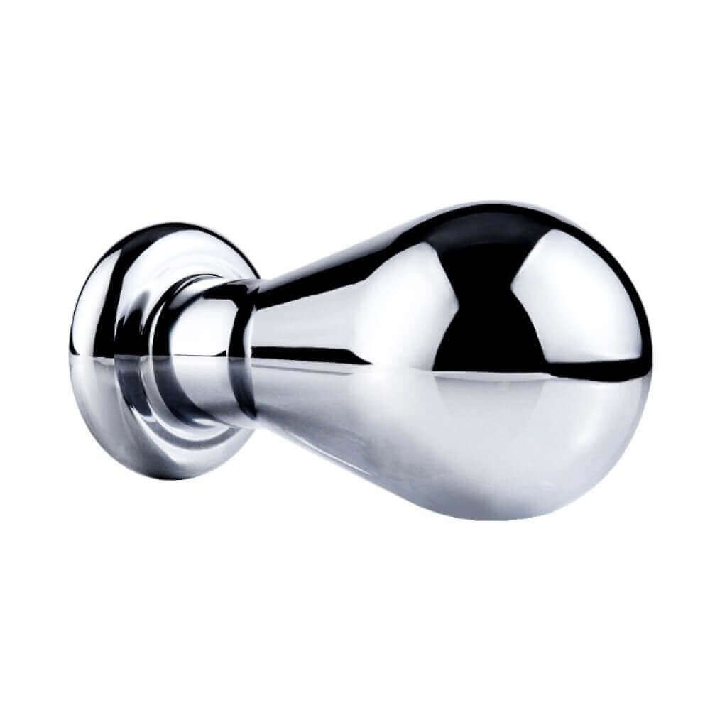 Plug Anal em Alumínio Fundido com Pedra na Base - 6,9 x 3,9 cm | Cor: Transparente - 2