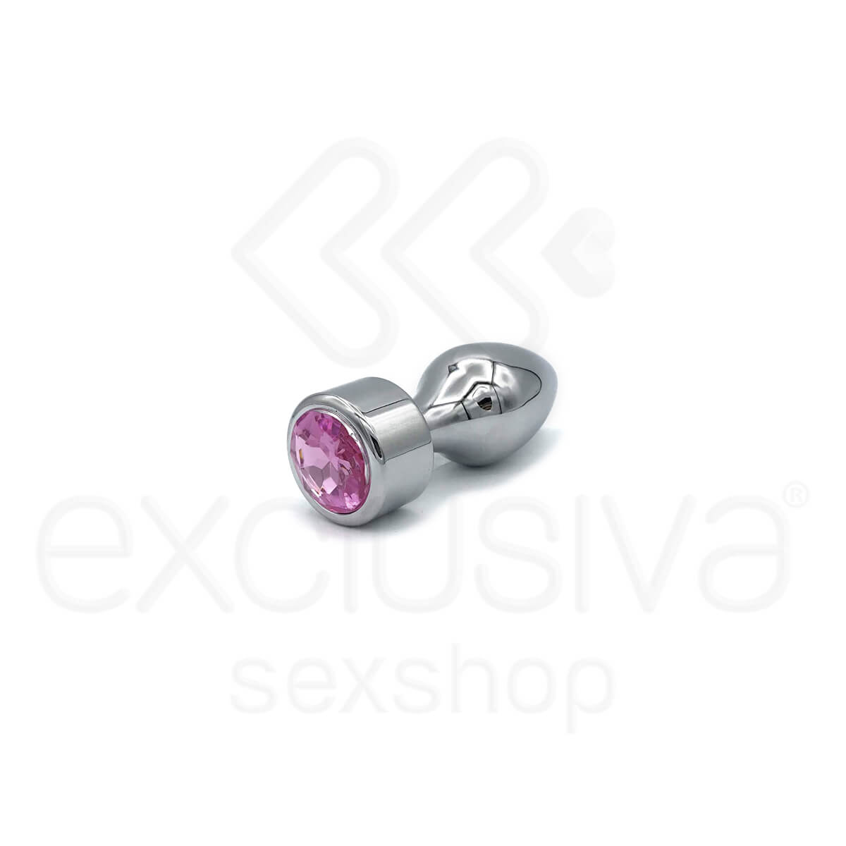 Plug Anal em Alumínio Polido com Joia na Base - 7,4 x 3,3 cm | Disponível em 4 Cores - 6