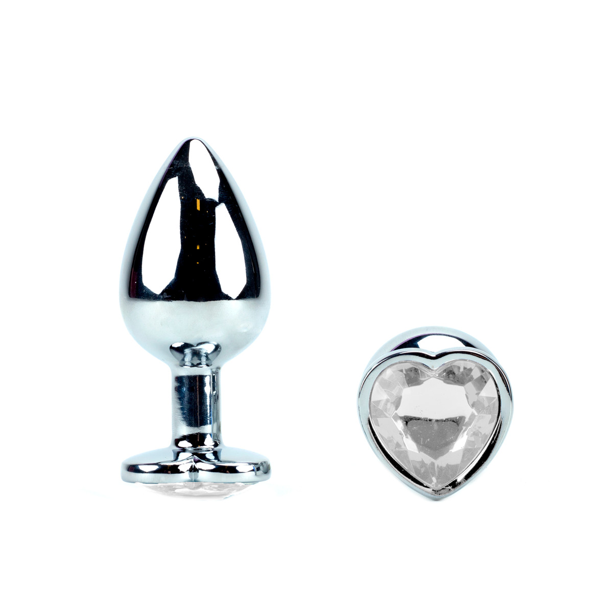 Plug Anal Tamanho "G" em Aço com Joia em Forma de Coração | 8 x 4 cm | Disponível em 11 Cores - 6